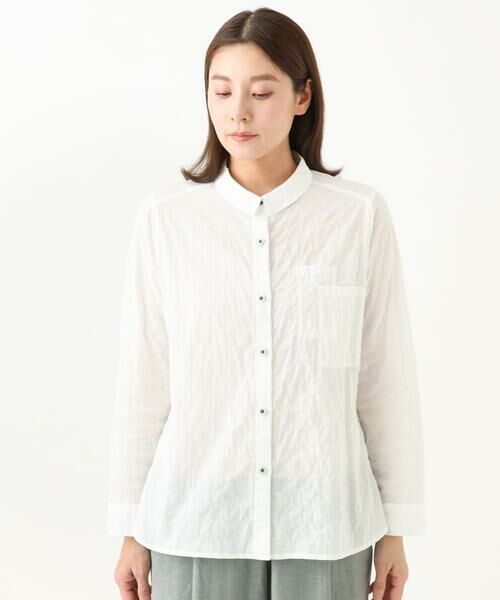 GIANNI LO GIUDICE / ジャンニ・ロ・ジュディチェ シャツ・ブラウス | [洗える・日本製]シャーリングシャンブレーブラウス | 詳細14