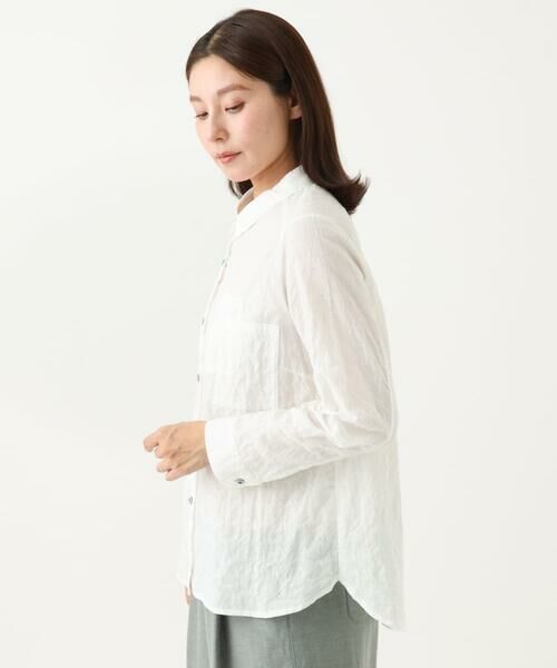 GIANNI LO GIUDICE / ジャンニ・ロ・ジュディチェ シャツ・ブラウス | [洗える・日本製]シャーリングシャンブレーブラウス | 詳細15