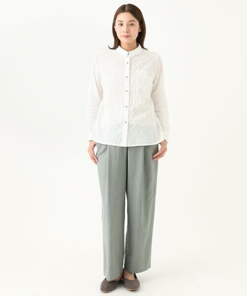 GIANNI LO GIUDICE / ジャンニ・ロ・ジュディチェ シャツ・ブラウス | [洗える・日本製]シャーリングシャンブレーブラウス | 詳細22