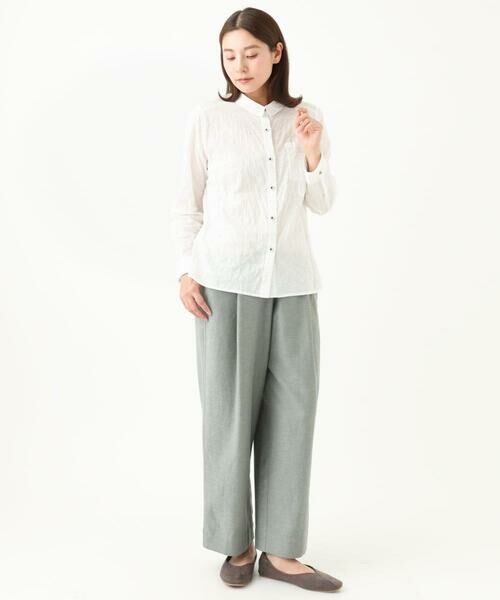 GIANNI LO GIUDICE / ジャンニ・ロ・ジュディチェ シャツ・ブラウス | [洗える・日本製]シャーリングシャンブレーブラウス | 詳細23