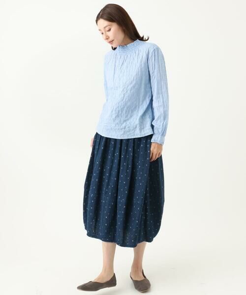 GIANNI LO GIUDICE / ジャンニ・ロ・ジュディチェ シャツ・ブラウス | [洗える]シャーリングシャンブレープルオーバーブラウス | 詳細2