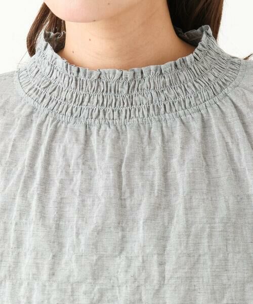 GIANNI LO GIUDICE / ジャンニ・ロ・ジュディチェ シャツ・ブラウス | [洗える]シャーリングシャンブレープルオーバーブラウス | 詳細11