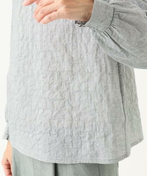 GIANNI LO GIUDICE / ジャンニ・ロ・ジュディチェ シャツ・ブラウス | [洗える]シャーリングシャンブレープルオーバーブラウス | 詳細13