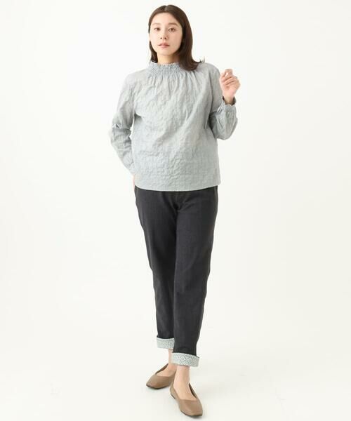 GIANNI LO GIUDICE / ジャンニ・ロ・ジュディチェ シャツ・ブラウス | [洗える]シャーリングシャンブレープルオーバーブラウス | 詳細16