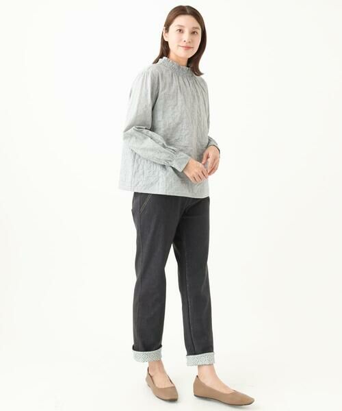 GIANNI LO GIUDICE / ジャンニ・ロ・ジュディチェ シャツ・ブラウス | [洗える]シャーリングシャンブレープルオーバーブラウス | 詳細17