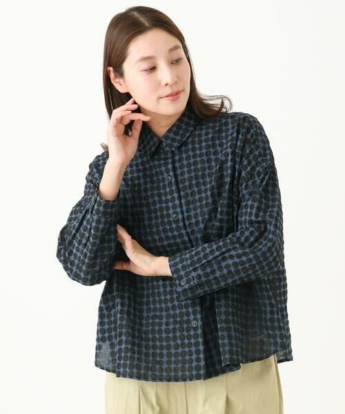 GIANNI LO GIUDICE / ジャンニ・ロ・ジュディチェ シャツ・ブラウス | [洗える]塩縮ドットシャツブラウス | 詳細2