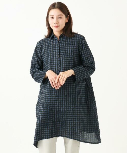 GIANNI LO GIUDICE / ジャンニ・ロ・ジュディチェ シャツ・ブラウス | [洗える]塩縮ドットチュニックブラウス | 詳細2