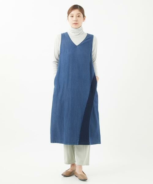 GIANNI LO GIUDICE / ジャンニ・ロ・ジュディチェ ロング・マキシ丈スカート | [洗える]フリクションデニムジャンパースカート | 詳細1