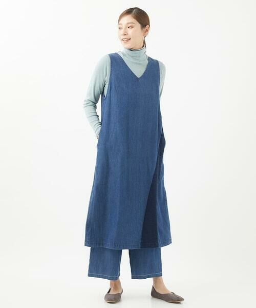 GIANNI LO GIUDICE / ジャンニ・ロ・ジュディチェ ロング・マキシ丈スカート | [洗える]フリクションデニムジャンパースカート | 詳細12