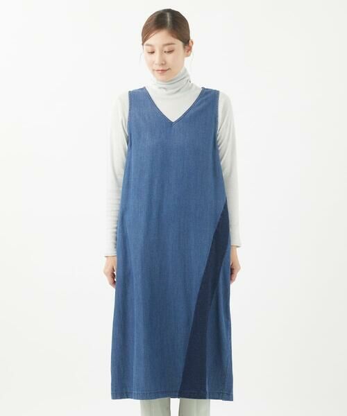 GIANNI LO GIUDICE / ジャンニ・ロ・ジュディチェ ロング・マキシ丈スカート | [洗える]フリクションデニムジャンパースカート | 詳細2