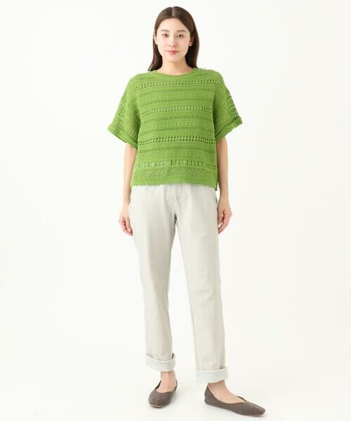 GIANNI LO GIUDICE / ジャンニ・ロ・ジュディチェ ニット・セーター | [洗える]透かし編み半袖ニット | 詳細9