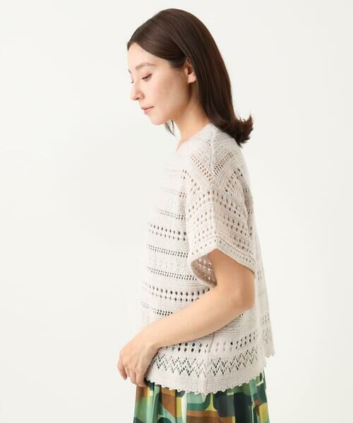 GIANNI LO GIUDICE / ジャンニ・ロ・ジュディチェ ニット・セーター | [洗える]透かし編み半袖ニット | 詳細16