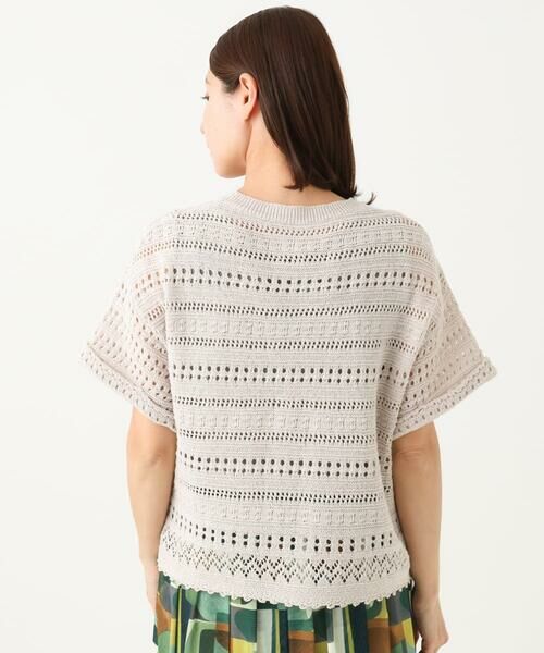 GIANNI LO GIUDICE / ジャンニ・ロ・ジュディチェ ニット・セーター | [洗える]透かし編み半袖ニット | 詳細17