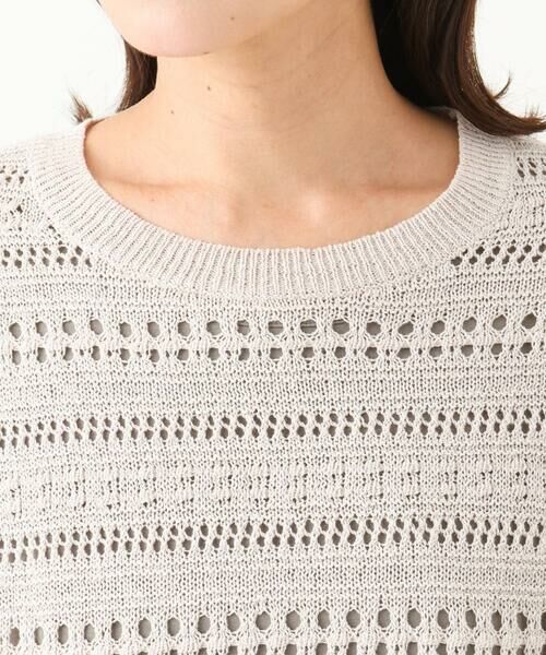 GIANNI LO GIUDICE / ジャンニ・ロ・ジュディチェ ニット・セーター | [洗える]透かし編み半袖ニット | 詳細18