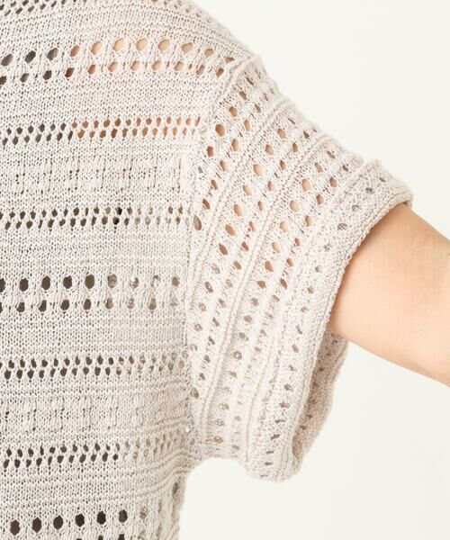 GIANNI LO GIUDICE / ジャンニ・ロ・ジュディチェ ニット・セーター | [洗える]透かし編み半袖ニット | 詳細19