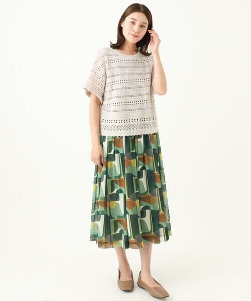 GIANNI LO GIUDICE / ジャンニ・ロ・ジュディチェ ニット・セーター | [洗える]透かし編み半袖ニット | 詳細22