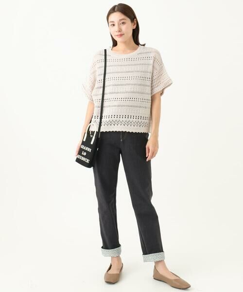 GIANNI LO GIUDICE / ジャンニ・ロ・ジュディチェ ニット・セーター | [洗える]透かし編み半袖ニット | 詳細24