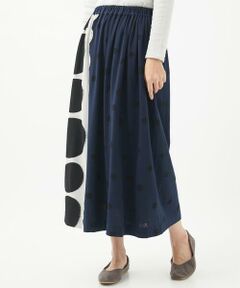 GIANNI LO GIUDICE / ジャンニ・ロ・ジュディチェ ロング・マキシ丈スカート | [洗える・日本製]ウール混ドットジャガードスカート