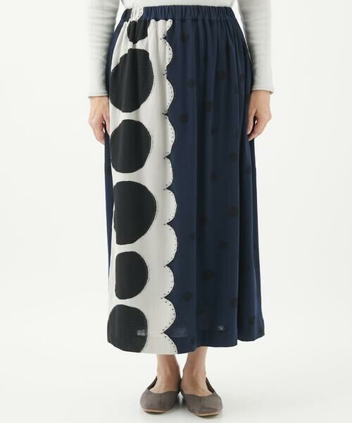 GIANNI LO GIUDICE / ジャンニ・ロ・ジュディチェ ロング・マキシ丈スカート | [洗える・日本製]ウール混ドットジャガードスカート | 詳細2