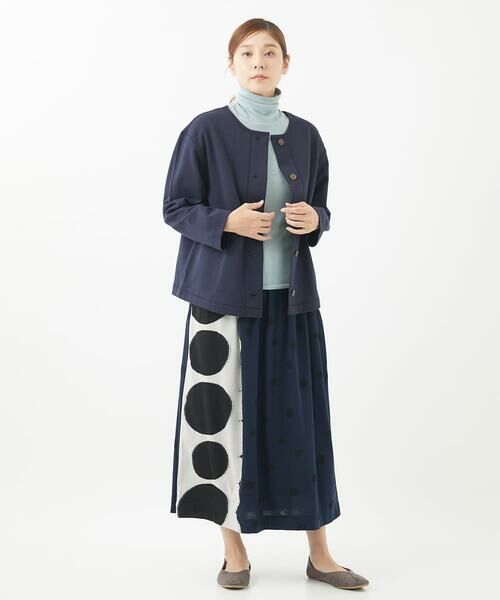 GIANNI LO GIUDICE / ジャンニ・ロ・ジュディチェ ロング・マキシ丈スカート | [洗える・日本製]ウール混ドットジャガードスカート | 詳細9