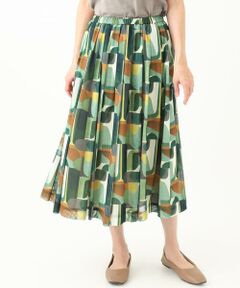 GIANNI LO GIUDICE / ジャンニ・ロ・ジュディチェ ロング・マキシ丈スカート | [洗える・日本製]サモーラチュールプリントスカート