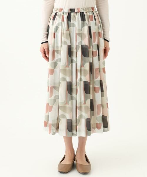 GIANNI LO GIUDICE / ジャンニ・ロ・ジュディチェ ロング・マキシ丈スカート | [洗える・日本製]サモーラチュールプリントスカート | 詳細2