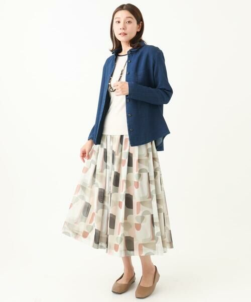 GIANNI LO GIUDICE / ジャンニ・ロ・ジュディチェ ロング・マキシ丈スカート | [洗える・日本製]サモーラチュールプリントスカート | 詳細9
