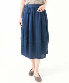 GIANNI LO GIUDICE / ジャンニ・ロ・ジュディチェ ロング・マキシ丈スカート | [洗える]二重織ガーゼデニムスカート