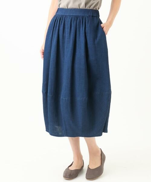 GIANNI LO GIUDICE / ジャンニ・ロ・ジュディチェ ロング・マキシ丈スカート | [洗える]二重織ガーゼデニムスカート | 詳細1
