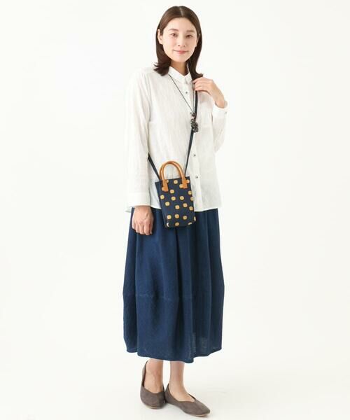 GIANNI LO GIUDICE / ジャンニ・ロ・ジュディチェ ロング・マキシ丈スカート | [洗える]二重織ガーゼデニムスカート | 詳細10
