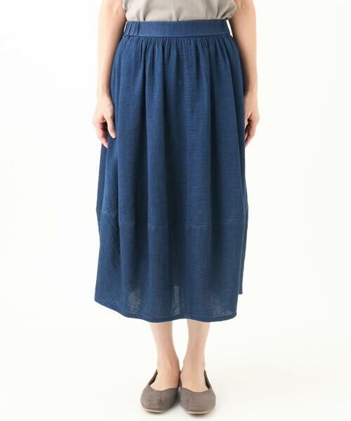 GIANNI LO GIUDICE / ジャンニ・ロ・ジュディチェ ロング・マキシ丈スカート | [洗える]二重織ガーゼデニムスカート | 詳細2