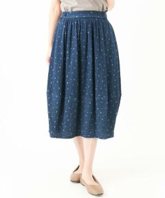 GIANNI LO GIUDICE / ジャンニ・ロ・ジュディチェ ロング・マキシ丈スカート | [洗える]二重織ガーゼデニムドットスカート