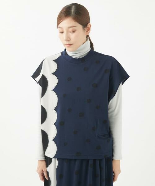 GIANNI LO GIUDICE / ジャンニ・ロ・ジュディチェ カットソー | [洗える・日本製]ウール混ドットジャガードカットソー | 詳細2