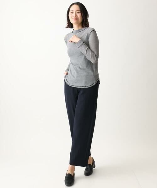 GIANNI LO GIUDICE / ジャンニ・ロ・ジュディチェ カットソー | [洗える・日本製]シアーストレッチフライスモックネックカットソー | 詳細16