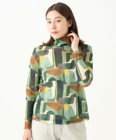 GIANNI LO GIUDICE / ジャンニ・ロ・ジュディチェ カットソー | [洗える・日本製]アブストラクト柄サモーラチュールカットソー