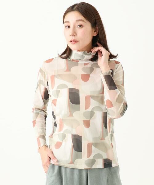 GIANNI LO GIUDICE / ジャンニ・ロ・ジュディチェ カットソー | [洗える・日本製]アブストラクト柄サモーラチュールカットソー | 詳細1