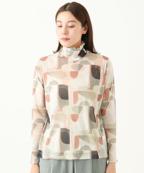 GIANNI LO GIUDICE / ジャンニ・ロ・ジュディチェ カットソー | [洗える・日本製]アブストラクト柄サモーラチュールカットソー | 詳細2