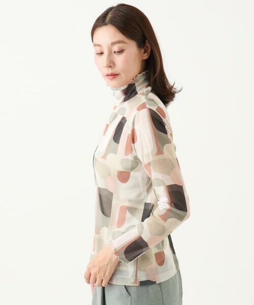 GIANNI LO GIUDICE / ジャンニ・ロ・ジュディチェ カットソー | [洗える・日本製]アブストラクト柄サモーラチュールカットソー | 詳細3