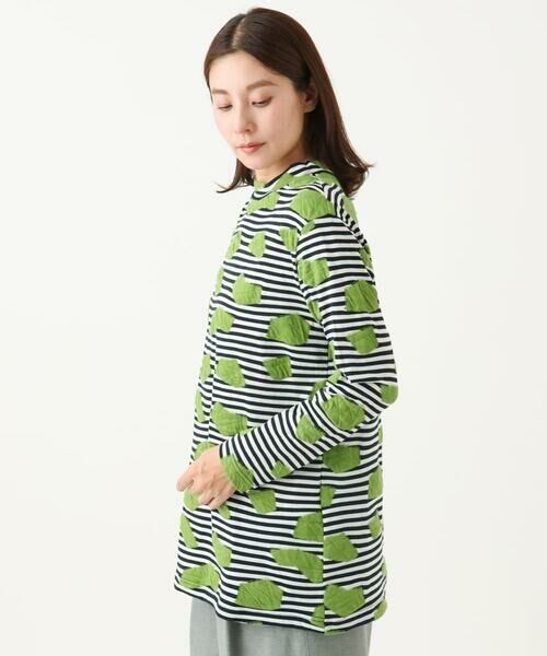 GIANNI LO GIUDICE / ジャンニ・ロ・ジュディチェ カットソー | [洗える・日本製]浮雲ジャガードロング丈カットソー | 詳細3