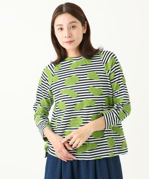 GIANNI LO GIUDICE / ジャンニ・ロ・ジュディチェ カットソー | [洗える・日本製]浮雲ジャガードショート丈カットソー | 詳細1