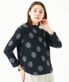 GIANNI LO GIUDICE / ジャンニ・ロ・ジュディチェ カットソー | [洗える・日本製]強撚コットンドットジャガードカットソー