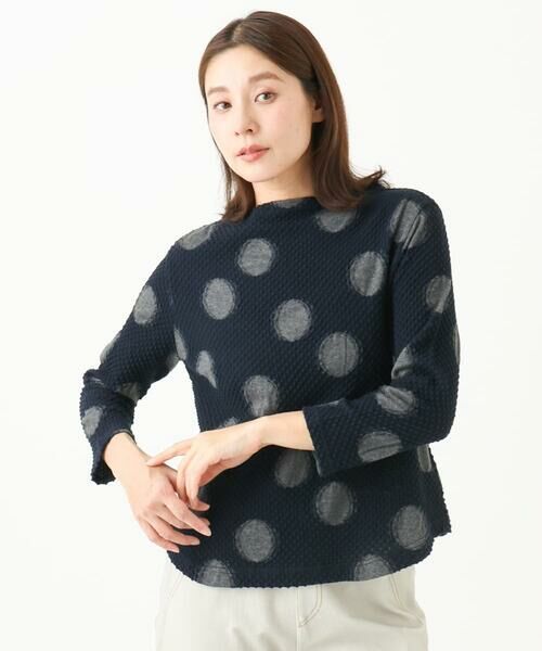 GIANNI LO GIUDICE / ジャンニ・ロ・ジュディチェ カットソー | [洗える・日本製]強撚コットンドットジャガードカットソー | 詳細1