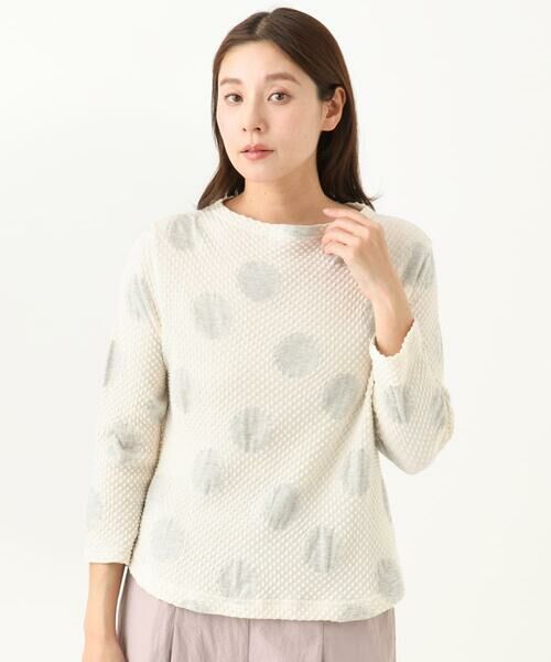 GIANNI LO GIUDICE / ジャンニ・ロ・ジュディチェ カットソー | [洗える・日本製]強撚コットンドットジャガードカットソー | 詳細5