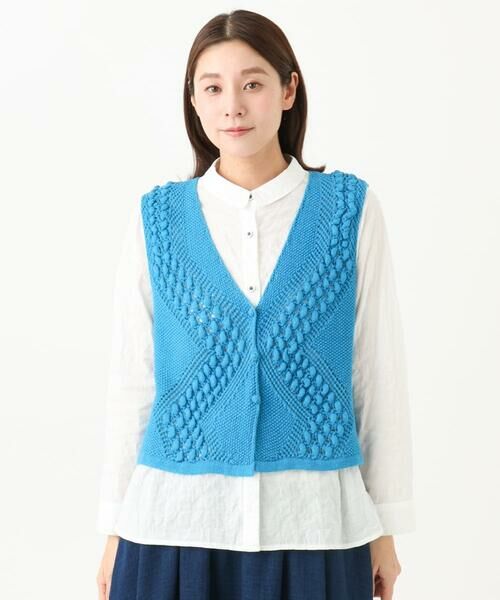 GIANNI LO GIUDICE / ジャンニ・ロ・ジュディチェ ベスト | [洗える]透かし編みGAUSSニットベスト | 詳細3