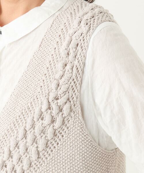 GIANNI LO GIUDICE / ジャンニ・ロ・ジュディチェ ベスト | [洗える]透かし編みGAUSSニットベスト | 詳細12