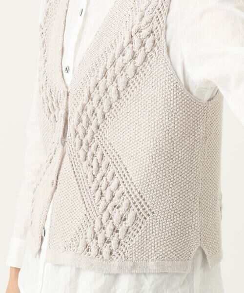 GIANNI LO GIUDICE / ジャンニ・ロ・ジュディチェ ベスト | [洗える]透かし編みGAUSSニットベスト | 詳細13