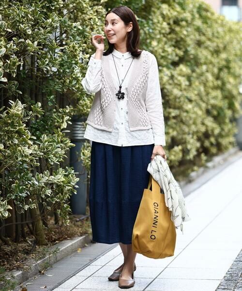 GIANNI LO GIUDICE / ジャンニ・ロ・ジュディチェ ベスト | [洗える]透かし編みGAUSSニットベスト | 詳細18