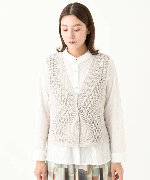 GIANNI LO GIUDICE / ジャンニ・ロ・ジュディチェ ベスト | [洗える]透かし編みGAUSSニットベスト | 詳細8