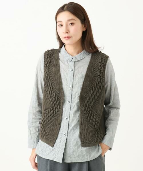 GIANNI LO GIUDICE / ジャンニ・ロ・ジュディチェ ベスト | [洗える]透かし編みGAUSSニットベスト | 詳細20