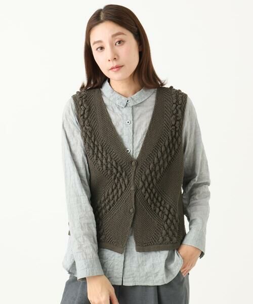 GIANNI LO GIUDICE / ジャンニ・ロ・ジュディチェ ベスト | [洗える]透かし編みGAUSSニットベスト | 詳細22